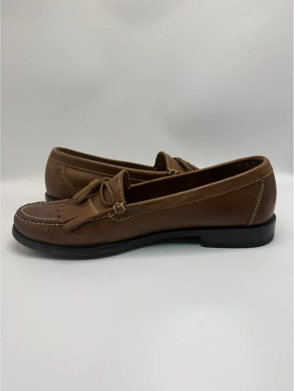 Cole Haan Size 11 Tassled Kiltie Loafers Brown Leather Classic Comfort Shoes